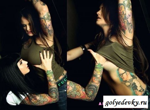 Девушки с татуировками (33 фотографии)