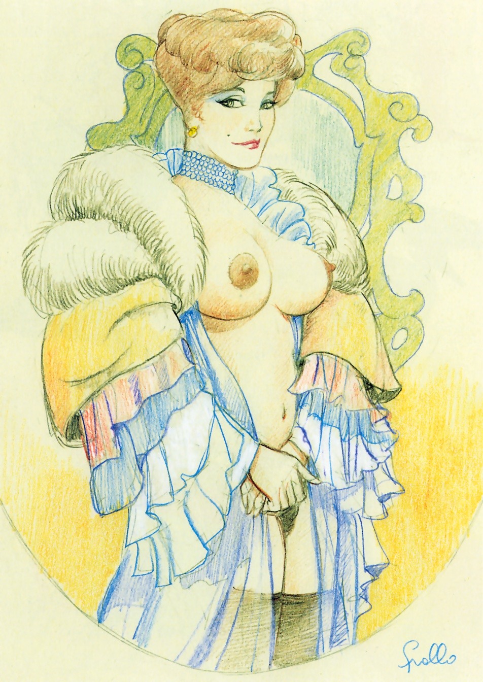 Эротические рисунки ретро