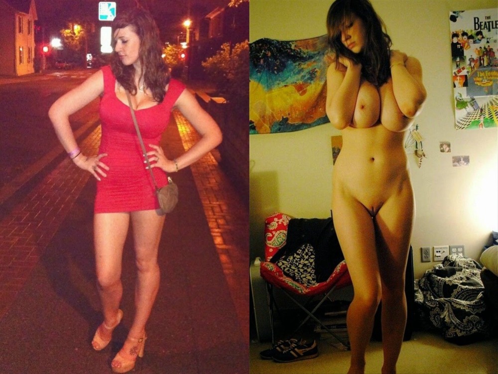 Селфи девушек в одежде и без одежды