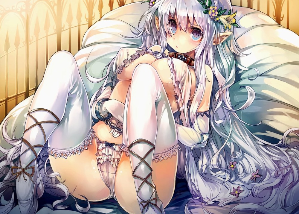 Хентай девушка в белых чулках