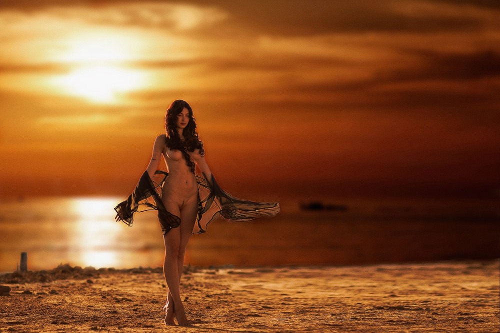 Красивый трах на берегу