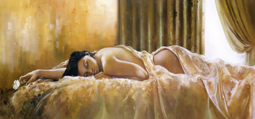 Картина в спальню девушка