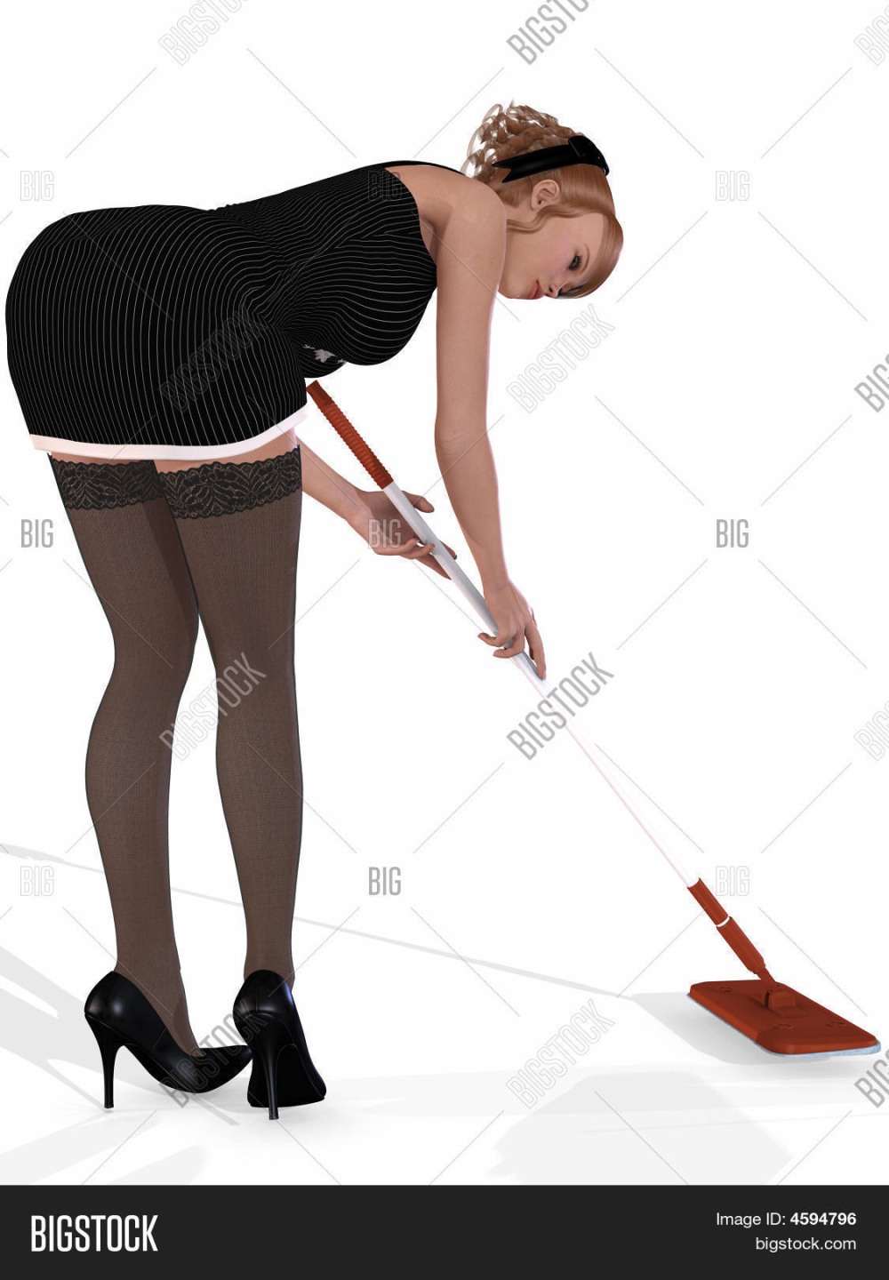 Женщина уборщица секси