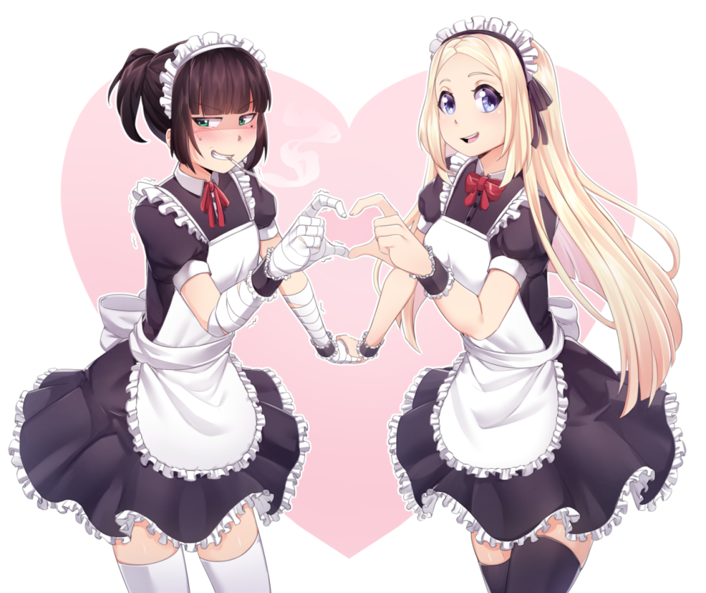 Макима в костюме горничной