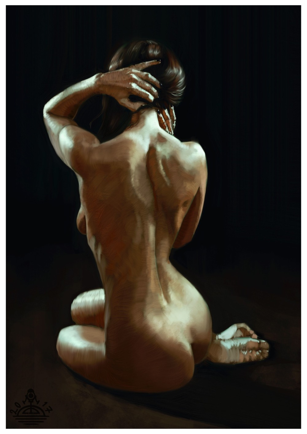 Голое женское тело позы