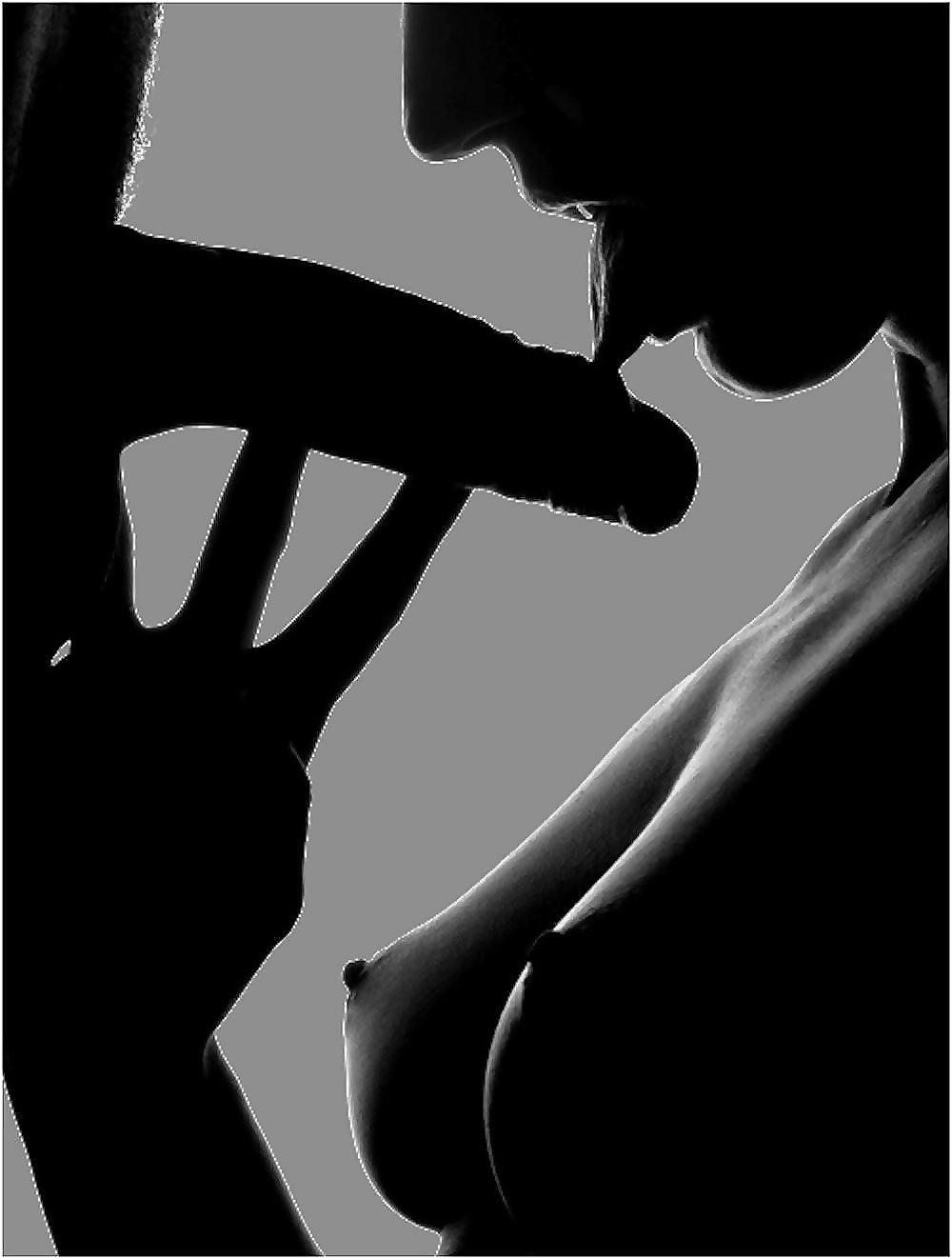 Красивый оргазм черно-белый