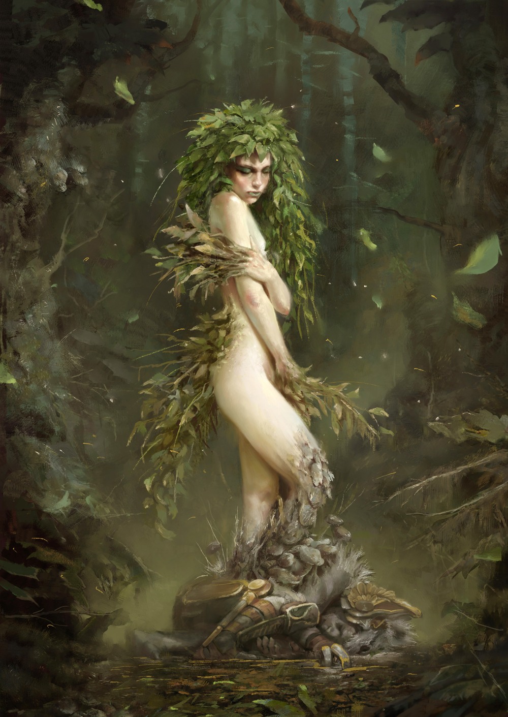 Виола нимфа голая на природе