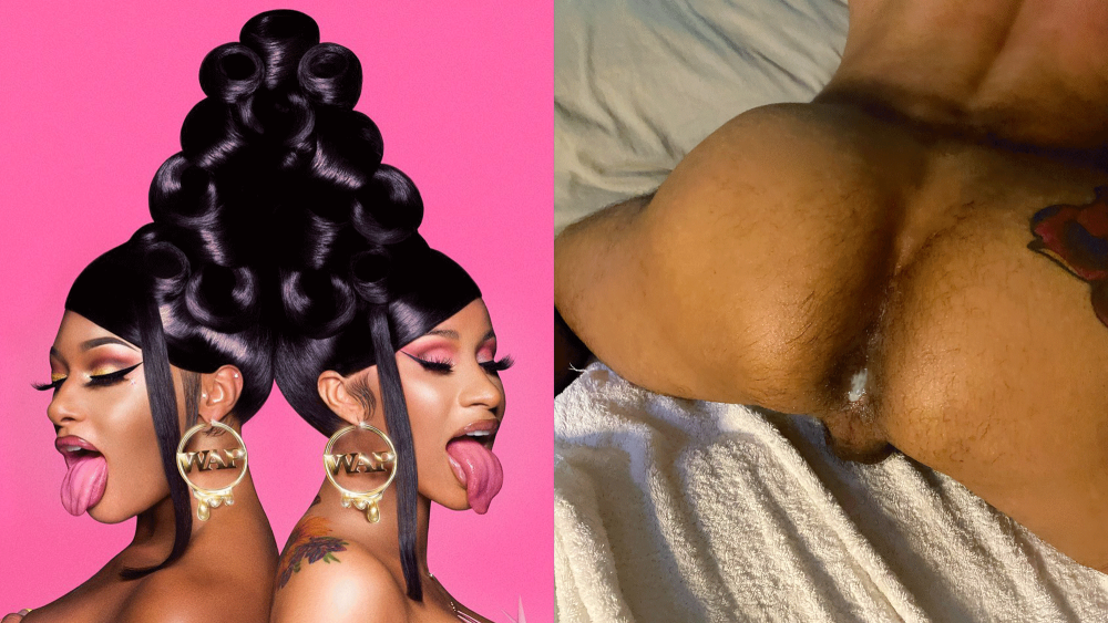 Nicki Minaj Wears nipple pasties as she poses topless
