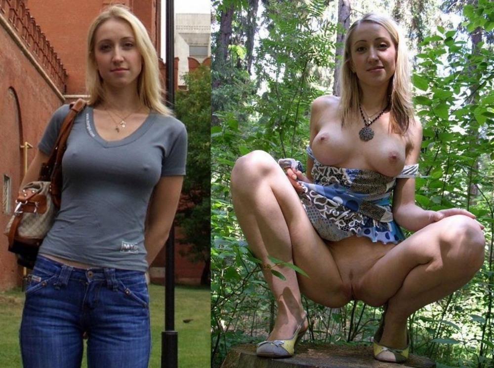 Одетые раздетые девушки в платьях