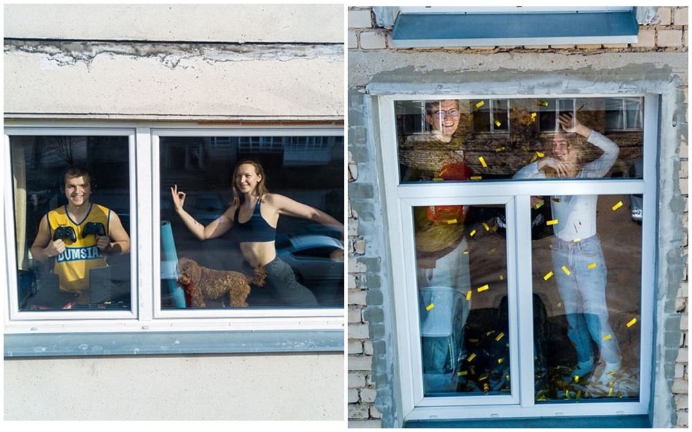 Квадрокоптер заглядывает в окна