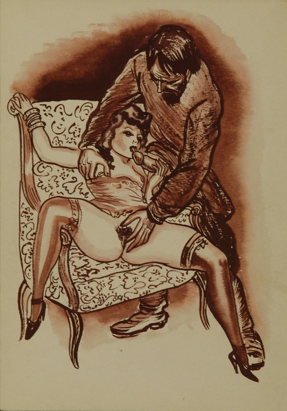 Винтажная эротическая иллюстрация