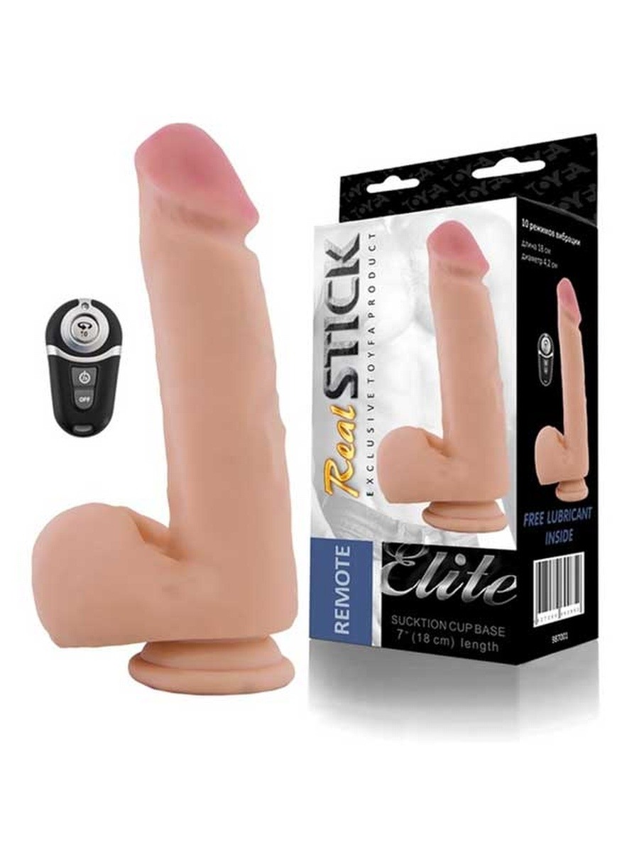 TOYFA страпон с вибрацией REALSTICK Elite 17 см, 986002