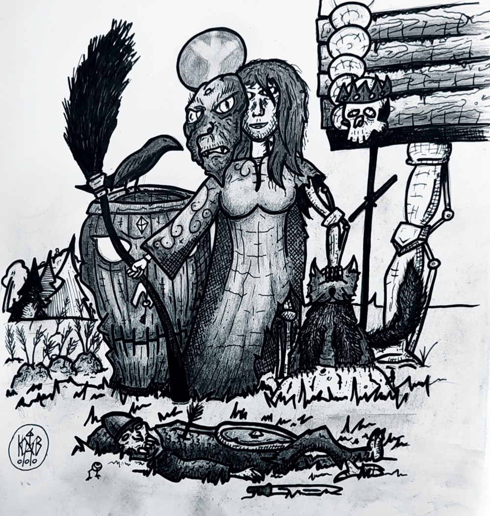 Баба Яга из колёс