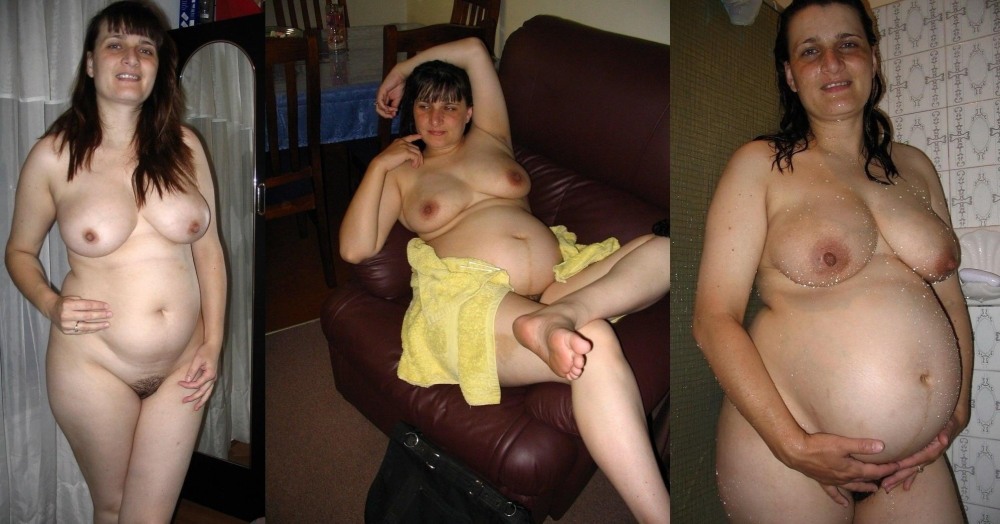 Голые беременные до и после
